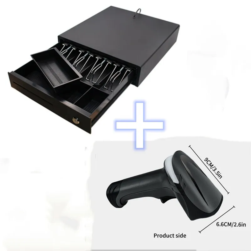 

Кассовый ящик с сенсорным кассовым аппаратом, 2D проводной сканер