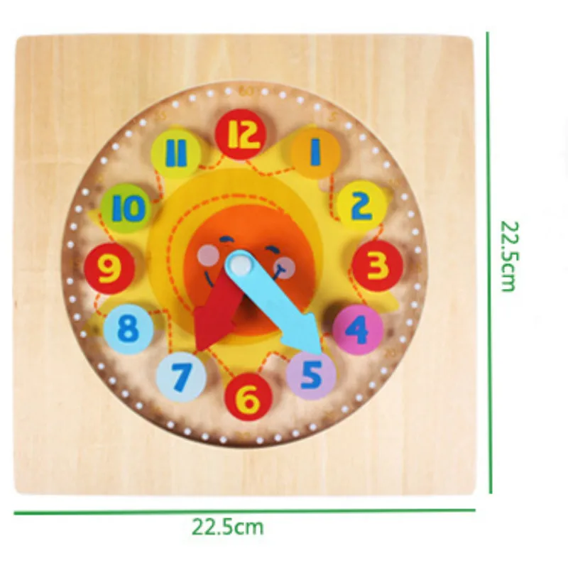 

Kitten Wooden Clock Scene Switch Children's Cognitive Educational Toys Recognize The Time Christmas and 2021 New Year Gifts