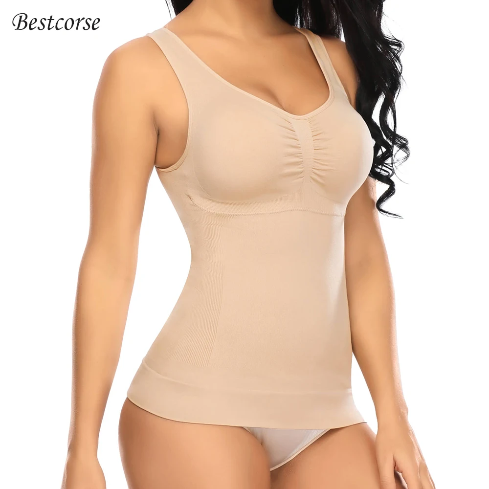 

Лифчик с эффектом пуш-ап, женское нижнее белье для коррекции живота, жилет для похудения, корсет, Корректирующее белье, майка с бюстгальтеро...