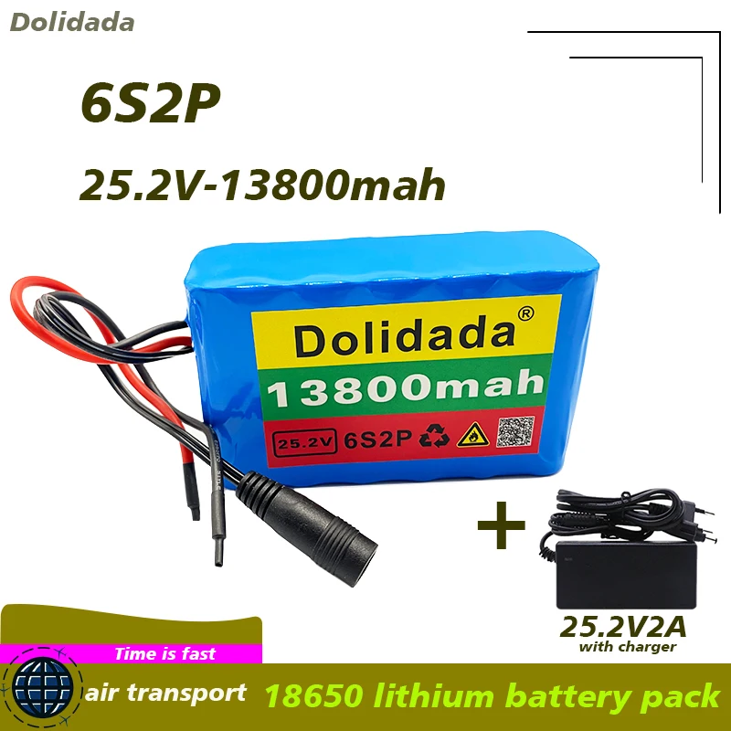 

Новый аккумулятор 6s2p 25,2 в 13800 мАч 18650 25,2 в 13800 мАч Электрический аккумулятор с BMS и зарядным устройством