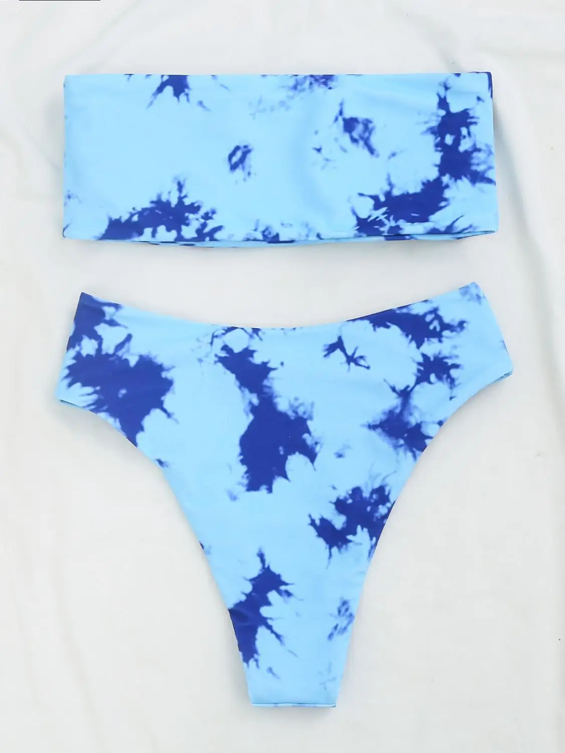 Дизайнерский бикини с голубым галстуком-бабочкой бандо купальник-труба