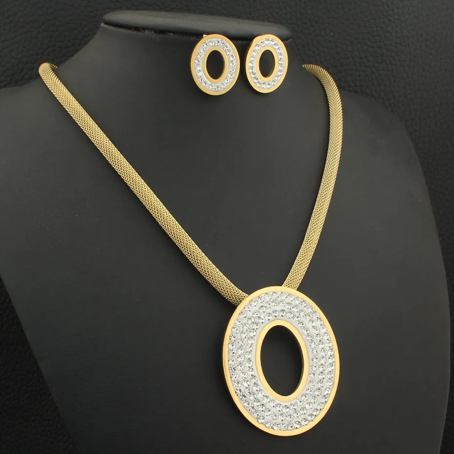 Новое поступление ожерелье серьги гвоздики из нержавеющей стали ювелирные