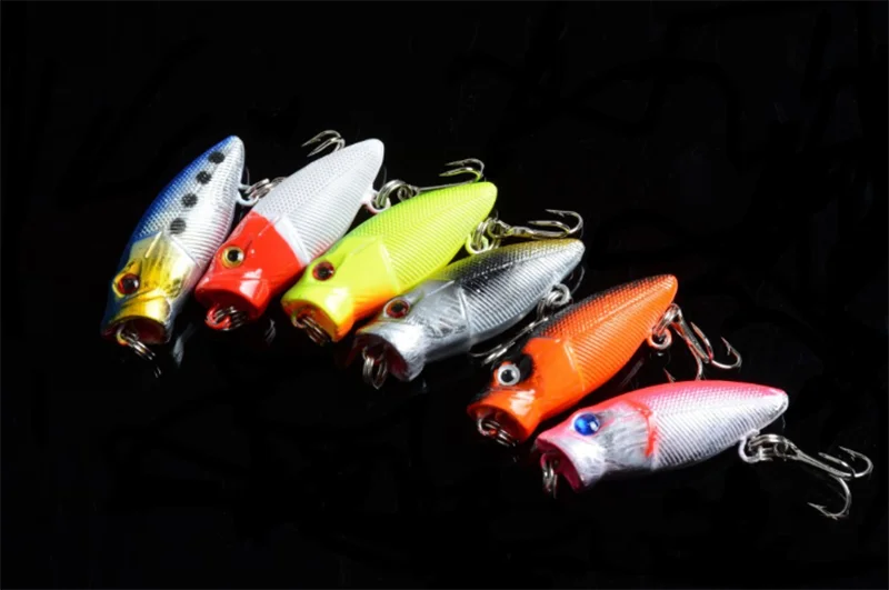 

6PCS/SET Plastic Fishing Lures Quality Lure 3D Eyes Plastic Hard Bait Pesca Artificial Sea Fishing Hard Baits Fishing Tackles