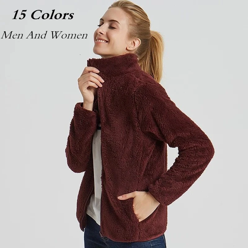 Autumn Winter Fleece Jacket Men Women Coral Velvet Warm Liner Coat Thermal Windproof Outdoor Hiking Climbing Sport | Спорт и