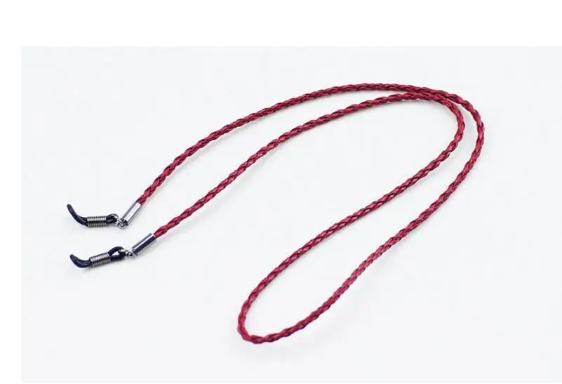 

1pcs Braided PU Leather Eyeglasses Sunglasses Eyewear Spectacle Lanyard Cords Chain Black/Brown/Purple/Red Drop Shipping