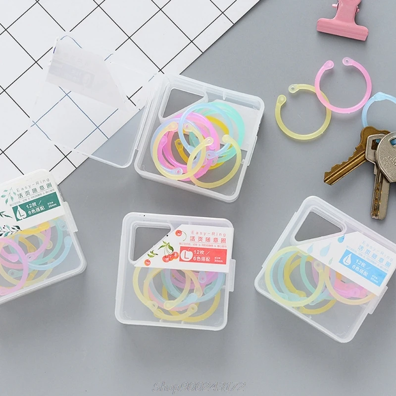 

Creative Binder Ring Plastic Book Ring Multifunction Circle Album Loose Leaf Book Binder Hoop Office Binding Supply Jy21 20