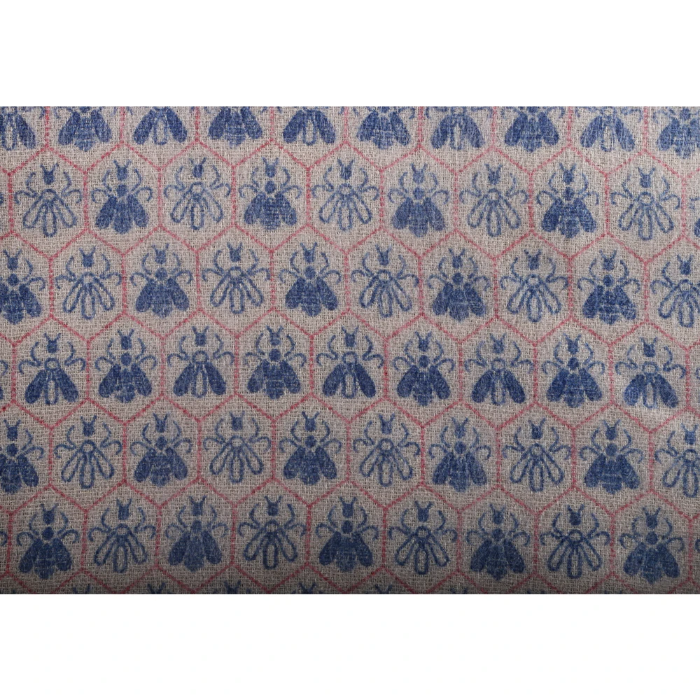 Модный женский шарф из искусственного кашемира с принтом пчелы теплый мягкий