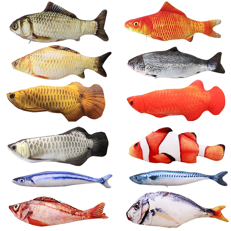 Мягкая Плюшевая креативная 3d игрушка для животных в форме карпа кошки подарки