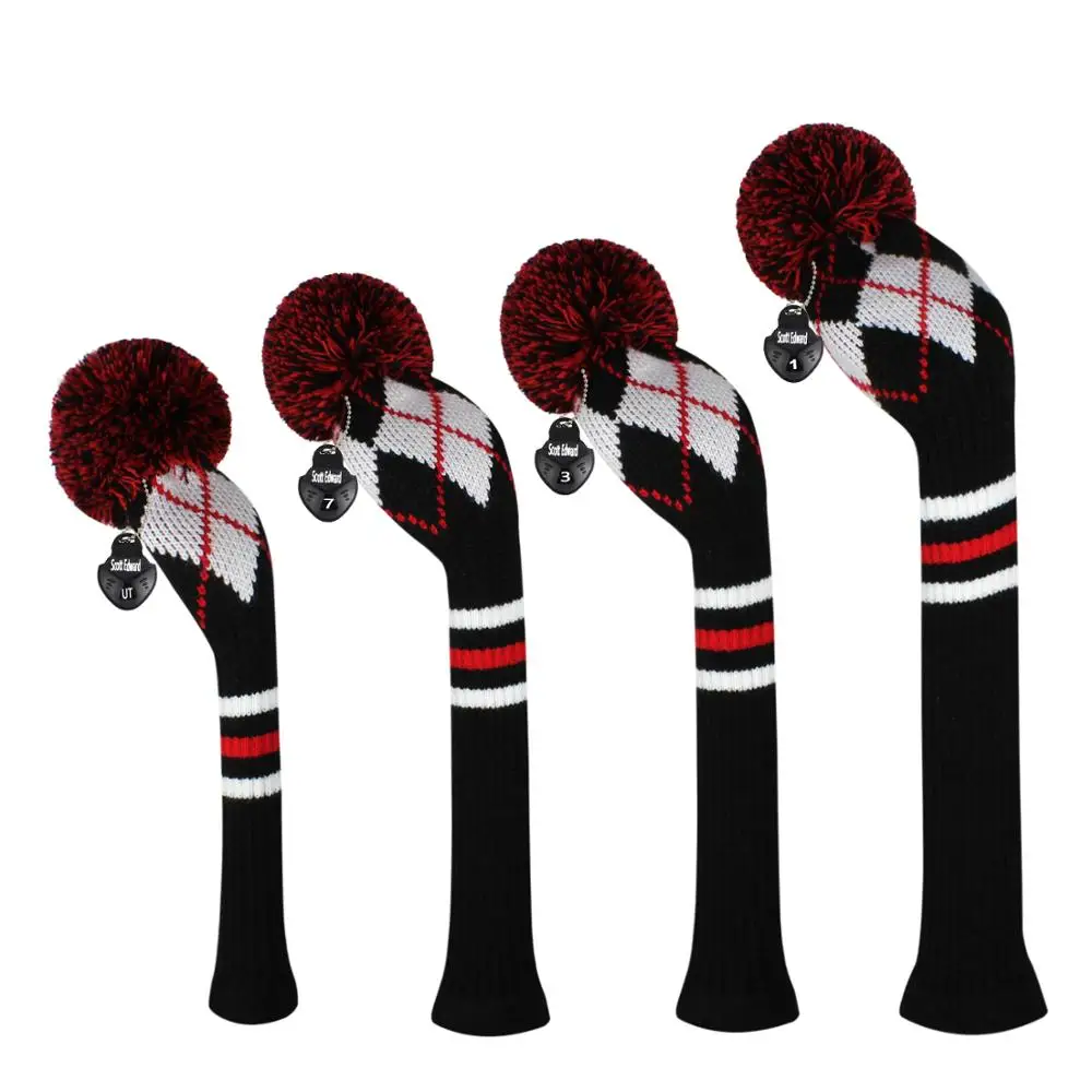 4 шт. новые головные уборы из дерева с помпонами для гольфа Гибридные деревянные