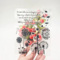 1pc cute dandelion silicone clear seal stamp diy scrapbooking embossing photo album decorative rubber stamp art handmade puzzle