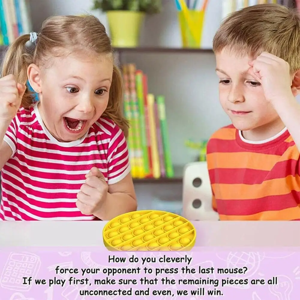 

Silicone Push Bubble Fidget Toys Sensory Special Needs Stress Relief Family Game Gifts for Adult Kids