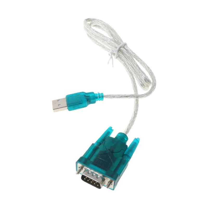 Черный Стандартный преобразователь USB в RS232 RS 232(DB9) с последовательным кабелем для