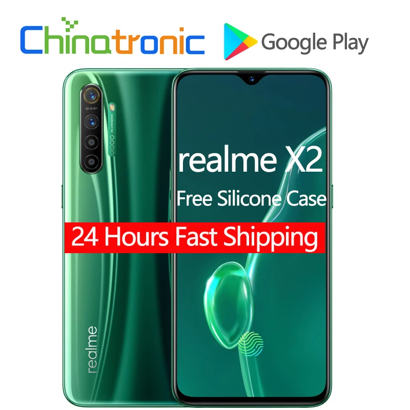 Оригинальный Новый realme X2 X 2 6 ГБ 64 4G FDD LTE мобильный телефон 4 &quotFHD + безрамочный