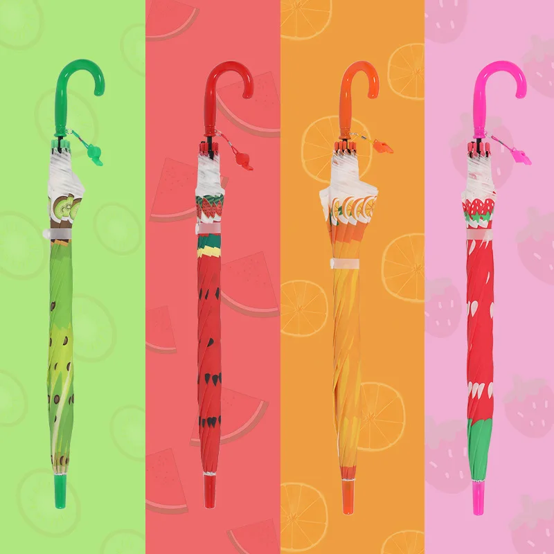 Японский детский зонт с длинной ручкой однотонный матовый Зонт 8 косточками для