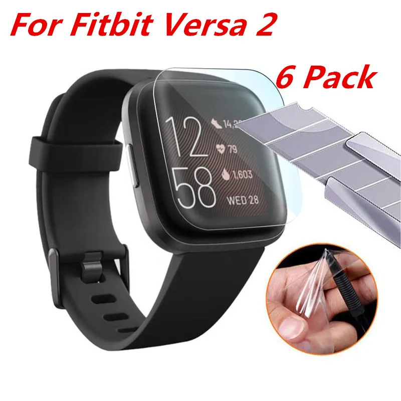 (6 шт) Высококачественная прозрачная защитная пленка для экрана PET мягкая Fitbit