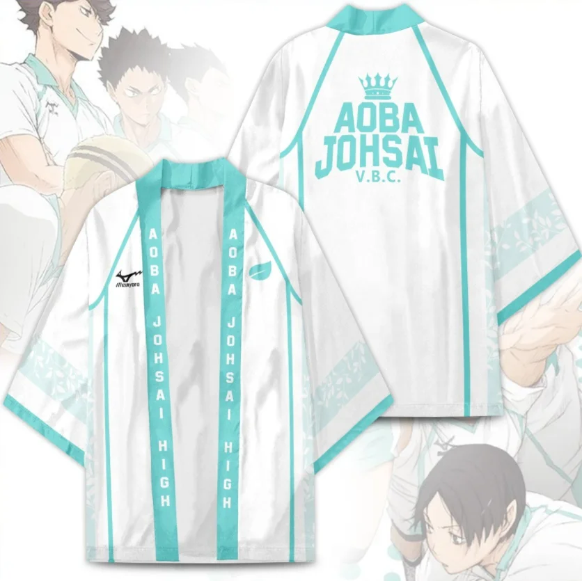 Аниме Haikyuu Aoba Johsai школьные костюмы для косплея Oikawa Tooru кимоно накидка подростков