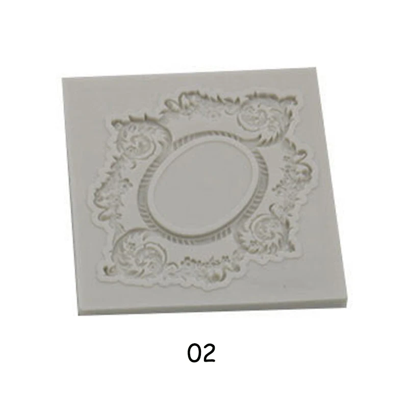 Border Silicone Photo Frame Embossed Mold Fondant Pastry Tools Chocolate Mould Sugar Craft 3D Relief Cake Decorating | Дом и сад