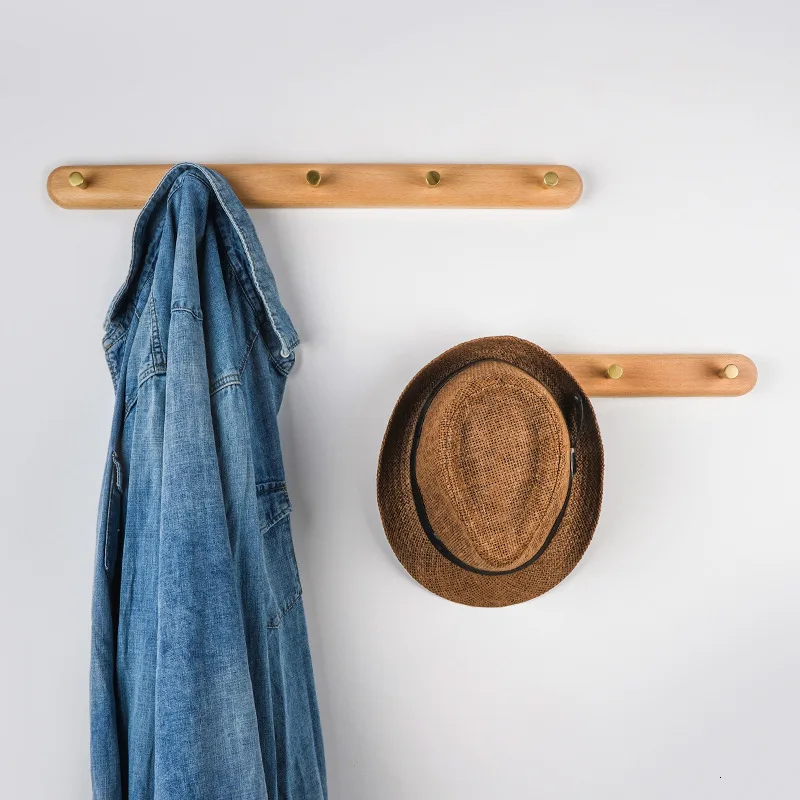 Подвесная деревянная настенная вешалка Северной Европы для одежды с крючком