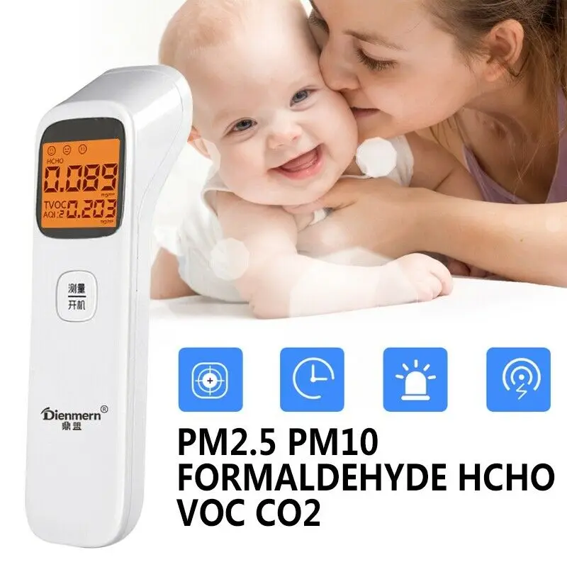 3 в 1 монитор качества воздуха PM2.5 PM10 формальдегидный HCHO VOC детектор CO2 тестер умный