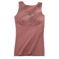 women thermal underwear winter warm body tops lace sexy shaper sleeveless thermo clothes