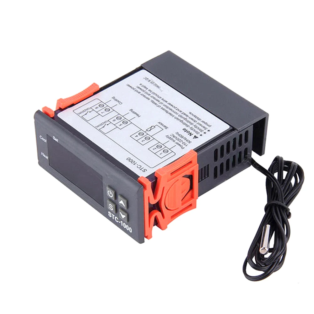 

Цифровой регулятор температуры, термостат, терморегулятор, инкубатор со светодиодом 10 А, Обогрев и охлаждение, STC-1000 STC 1000, 12 В, 24 В, 220 В