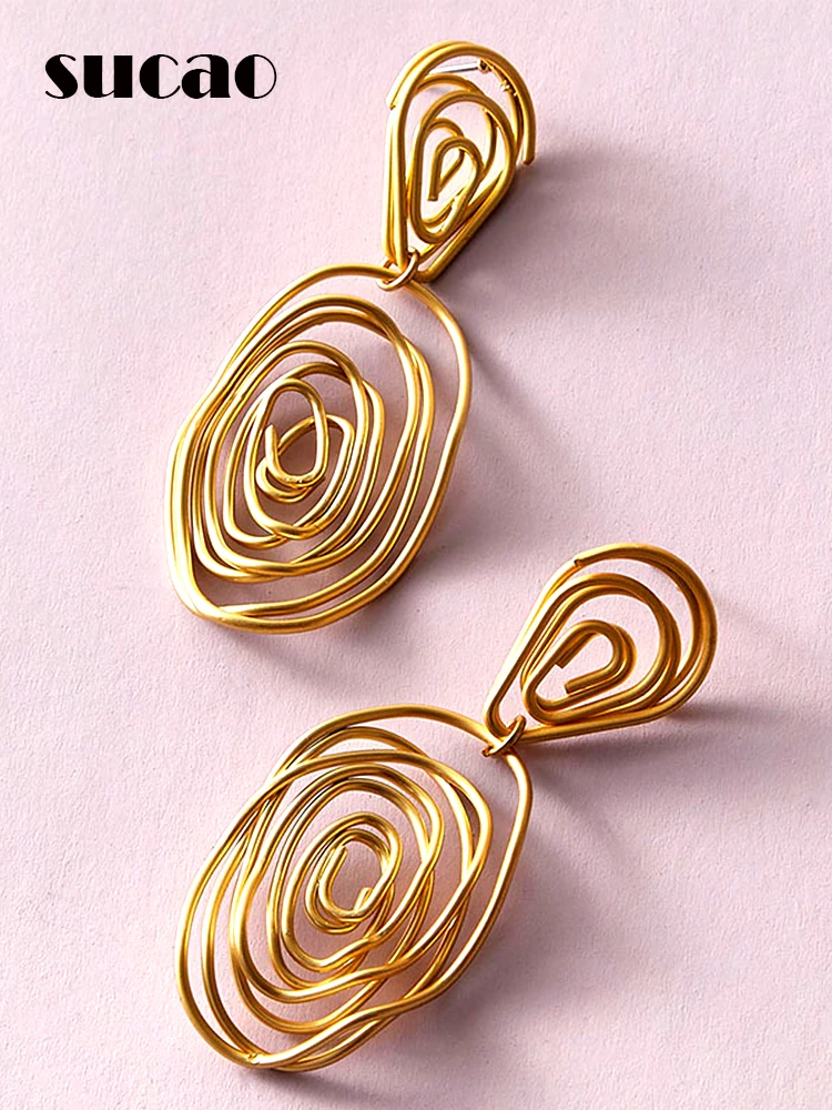 

Boho Korean Fashion Weird Earrings Stainless Steel Harajuku Accessories Earrings Jewelry For Women Cool Gifts Set Wholesale