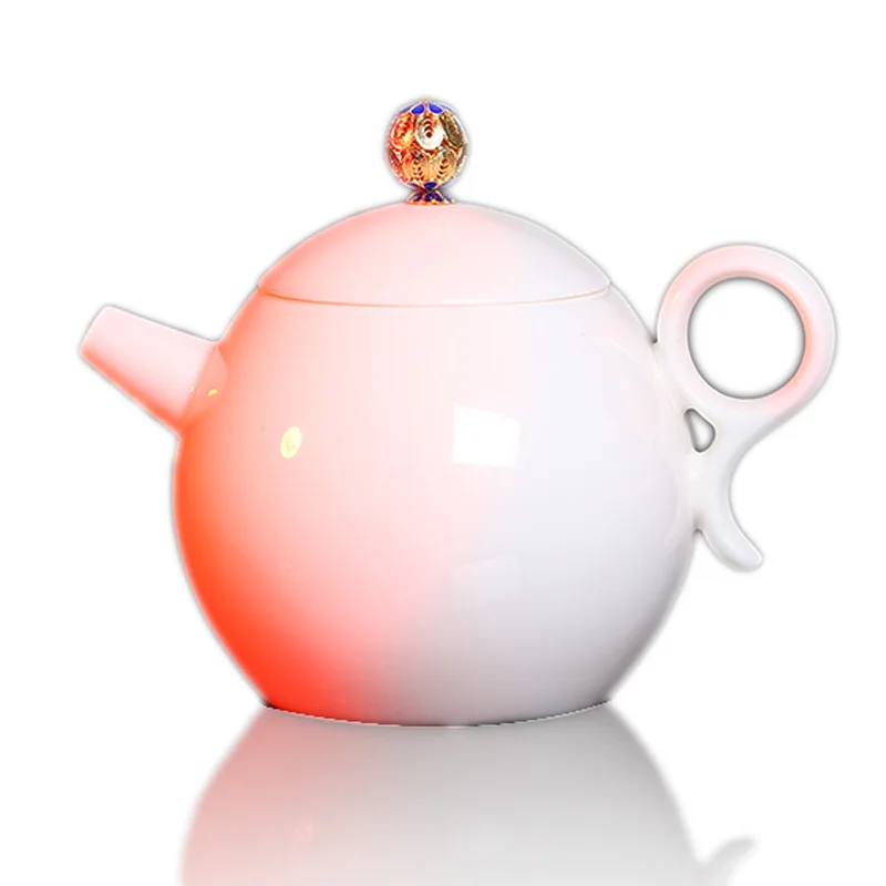 

White Jade Ci Handmade Japanese Style Kung Fu Teapot Dehua China Ceramic Whiteware Tea Pot Porcelain Teapot Filter Tea Cup