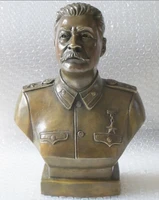 12western art bronze copper sculpture joseph stalin bust statue d0317