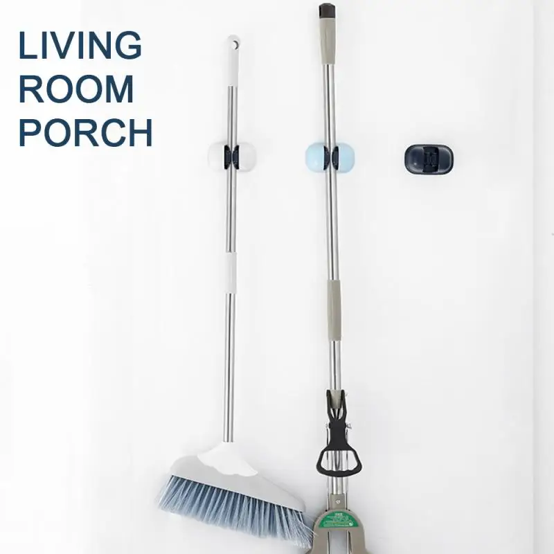 

Seamless Mop Rack Free Punching Mop Clip Mop Hook Bathroom Adhesive Wall Hanging Mop Broom Card Holder Bathroom Kitchen Holder