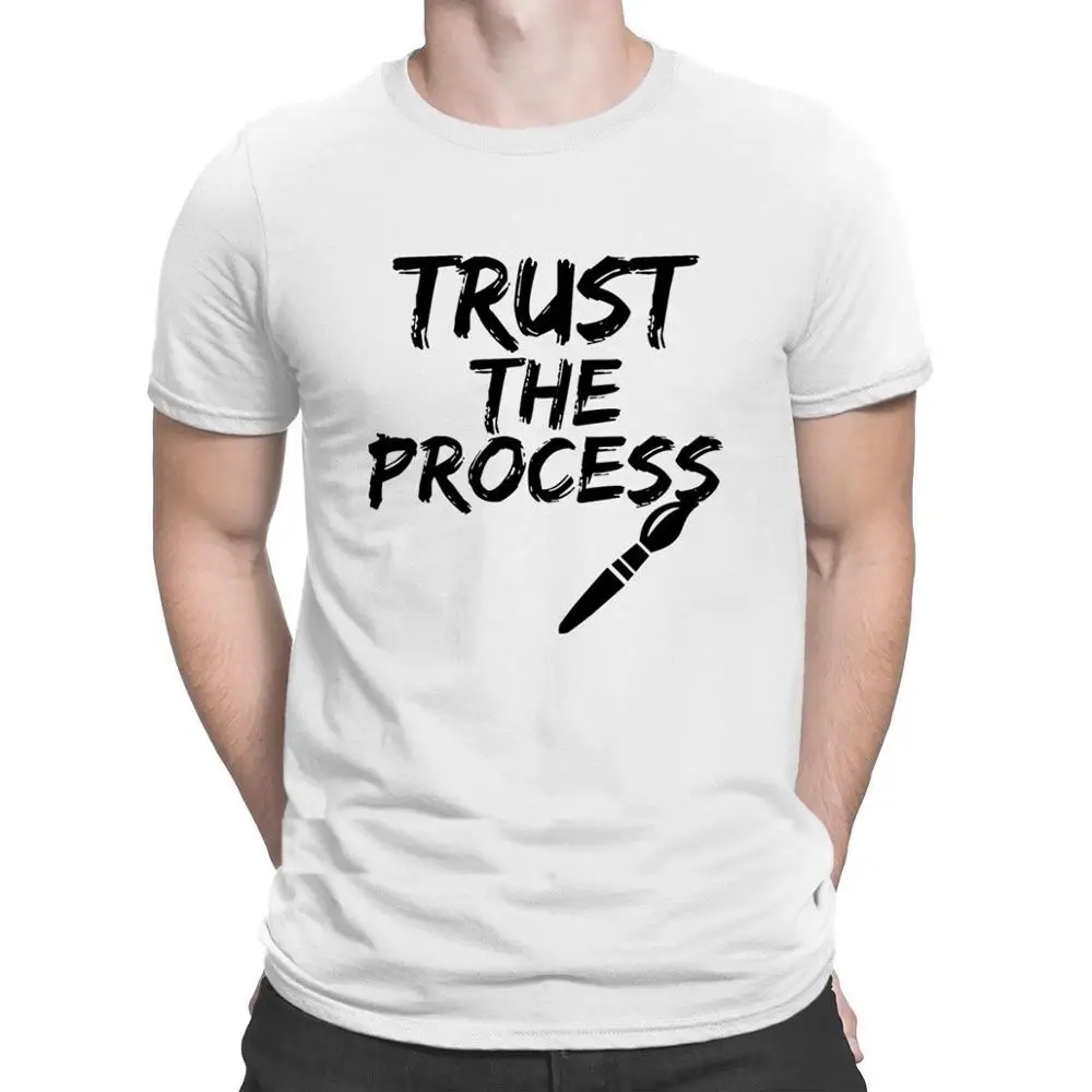 Trust The Process Geek футболки Веселые демисезонные Уникальные для мужчин с круглым