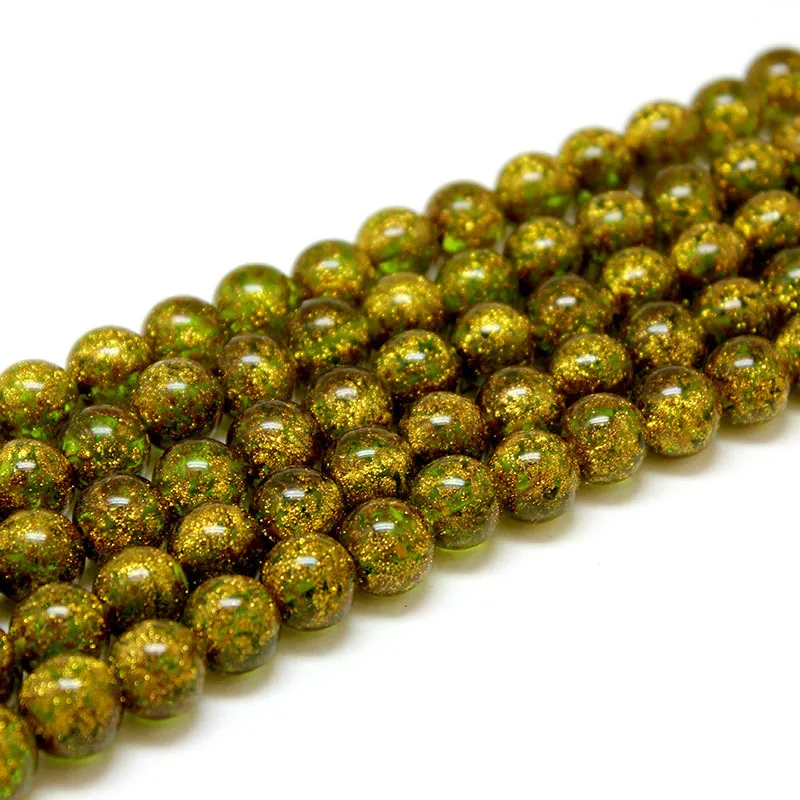 

10pcs/lot 10/12mm Lampwork Glass Beads Luminous Beads with Shinning Sand Multi-color for Earring Necklace Making