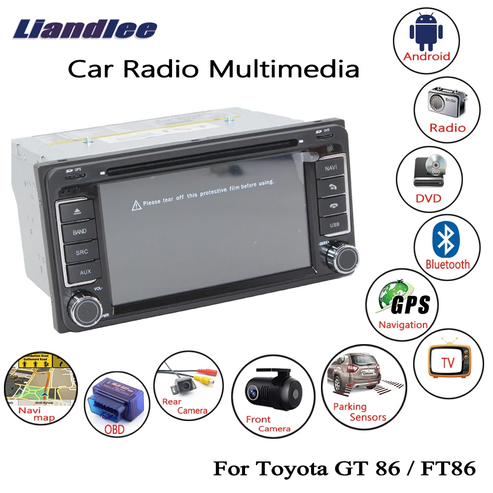Автомагнитола Liandlee для Toyota GT 86 / FT86 2012 ~ 2016 Android CD DVD плеер GPS Navi навигация карты