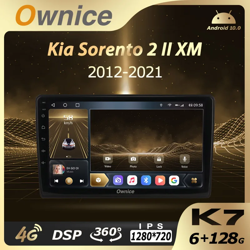 

K7 Ownice Android 10.0 6G 128G Car Radio Stereo 360 Panorama for Kia Sorento 2 II XM 2012 - 2021 Auto GPS 4G LTE Quick Charge