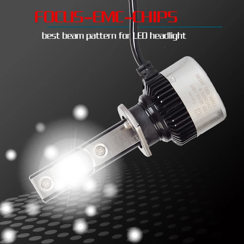 Светодиодные лампы для автомобильных фар H7 H1 H4 H3 9005 9006 hb3 hb4 880/h27 EMC 5700k чистый белый