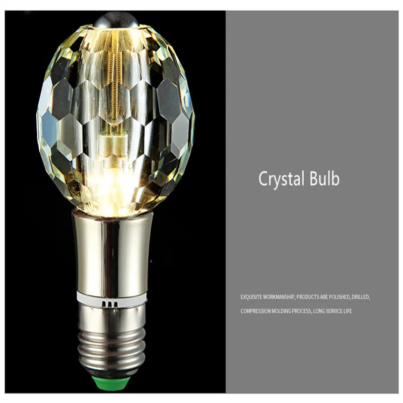 

Modern Simple Gold Art Dining Room Pendant Lamp Restaurant Bedroom Crystal Lights Cafe Bar with Crystal Bulb Free Shipping Iron