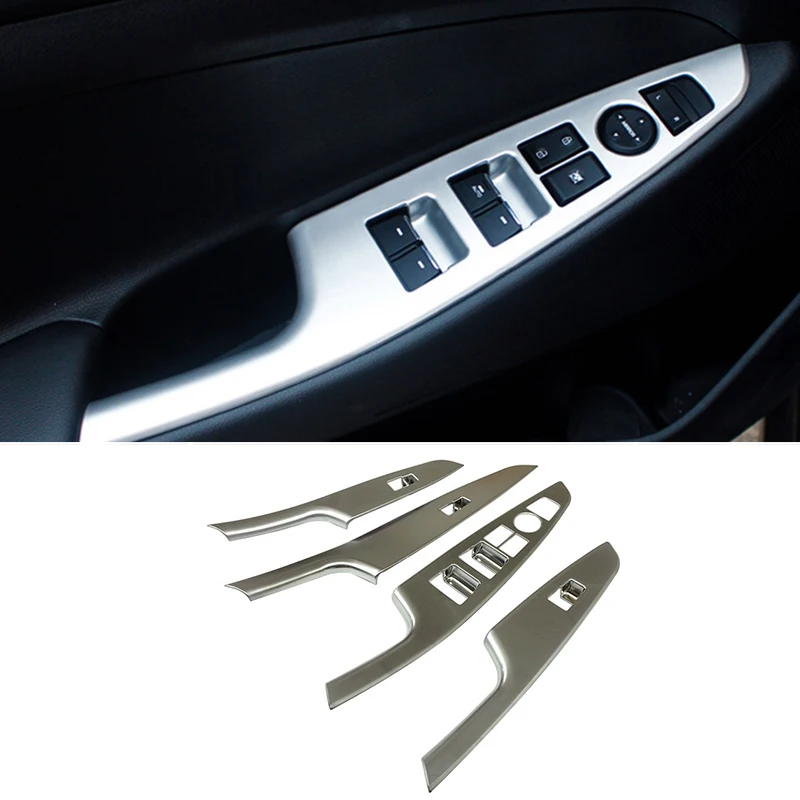 Для Hyundai Tucson 2015 2019 ABS Матовый/углеродное волокно LHD Дверь Окно Стекло лифт