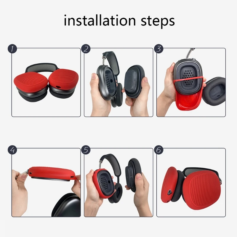 

Solid Color Scratch Proof Protective Cover Silicone Case Protective Shell for -Airpods Max Wireless Headset 95AF