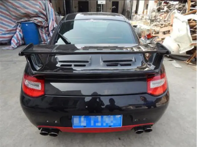 

911 997 углеродного волокна заднего крыла багажник выступ Спойлеры для Porsche 911 997 GT3 2005 2006 2007 2008 2009 2010 2011