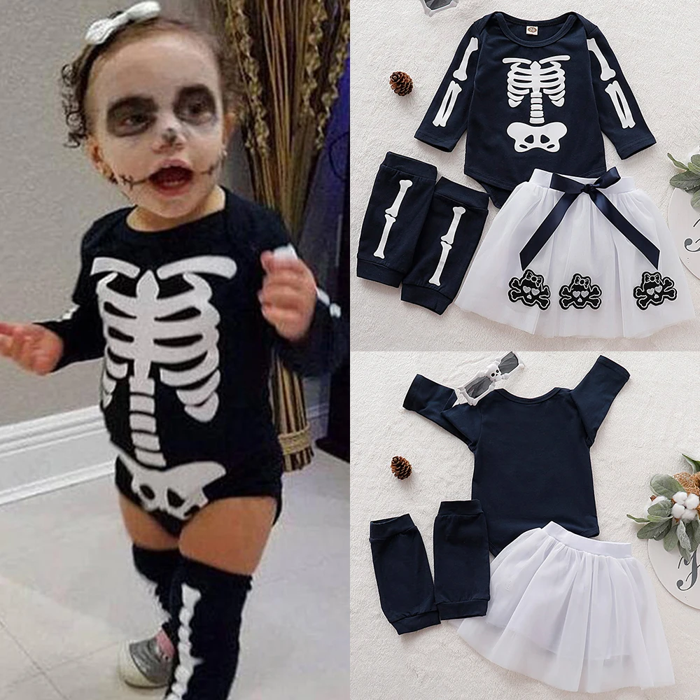 Комплект для новорожденных на Хэллоуин боди с длинными рукавами и круглым