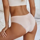 Сексуальные кружевные трусики, бесшовное нижнее белье, дышащее мягкое нижнее белье, женские трусики, сексуальные полосатые женские трусы