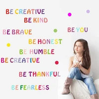 inspirational quote positive attitude pvc be brave kids bedroom diy home decor
