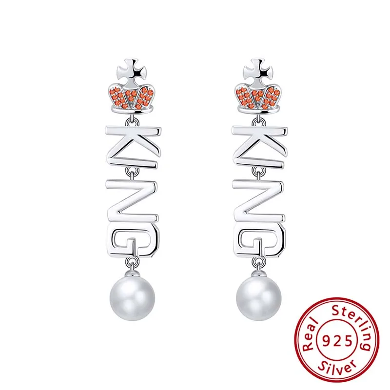SE141 ORSA JEWELS, 925, женские серьги-капли в шахматы, Стерлинговое Серебро, AAA, циркон и искусственный жемчуг, женские серьги, ювелирное изделие, SE140 - Цвет камня: SE141