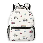 Рюкзак, Повседневная дорожная сумка, школьная сумка с рисунком для тракторов и грузовиков, модная Наплечная Сумка для девочек-подростков