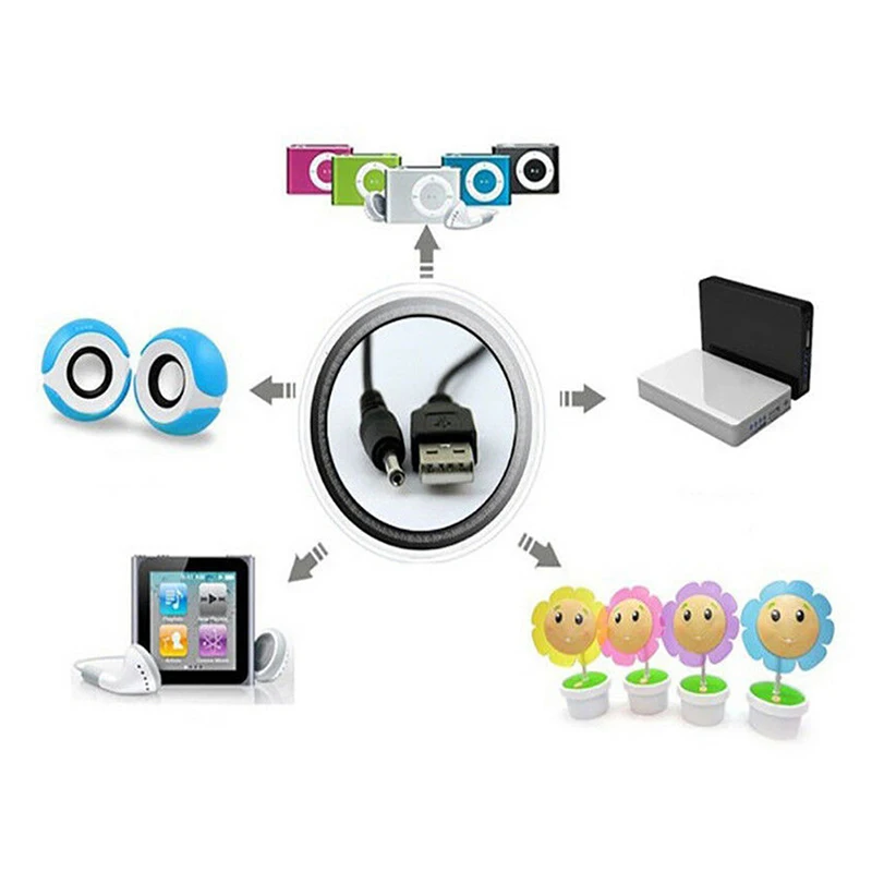 Кабель Шнур соединитель черный Высокое качество USB порт к 2 5 3 4 0 мм В DC баррель