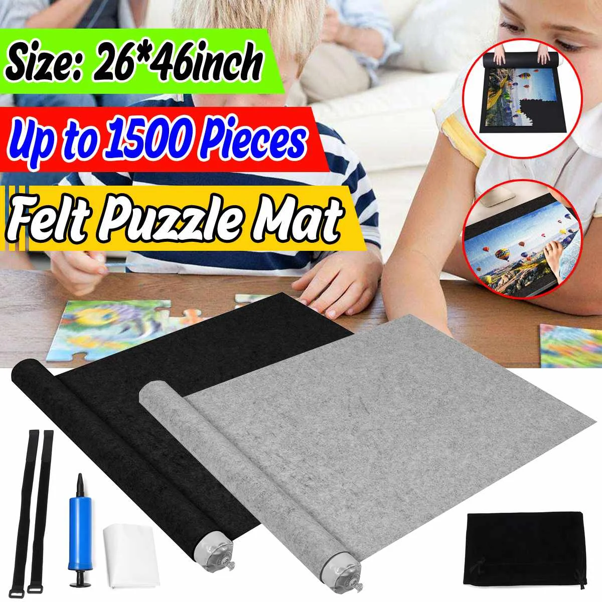 

Головоломки для детей фетр Коврик-пазл рулон пол Одеяло Портативный Складной Коврик Для Мыши Pad игры одеяло паззл Одеяло с сумкой для хранен...