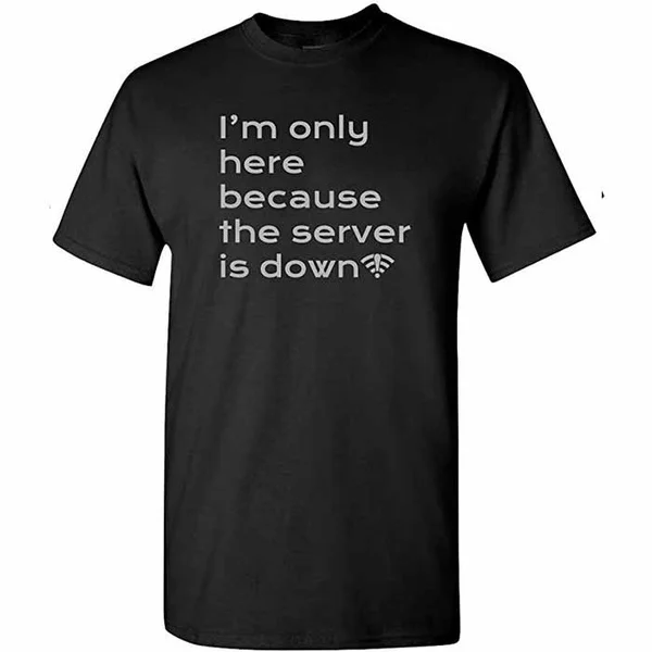 

Server Is Down Sarcastic Sarcasm WiFi Video Game Gamer Gaming Funny Humor Adult T-Shirt