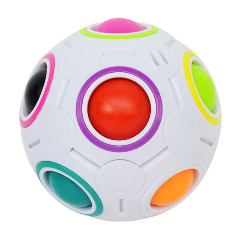 New Hot Rainbow Ball Children Puzzle Toy Football Educational Learning Supplies For Adult Relieve Stress Figurines Kids Gifts | Дом и сад