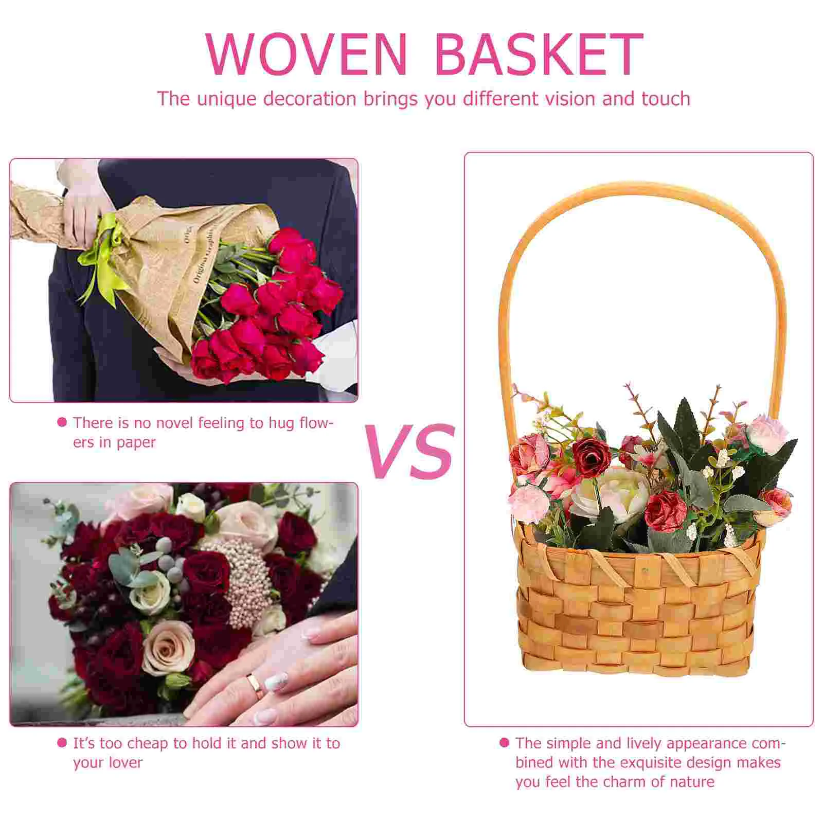 Outdoor Flower Container Practical Shopping Basket Household Tote Baskets | Дом и сад