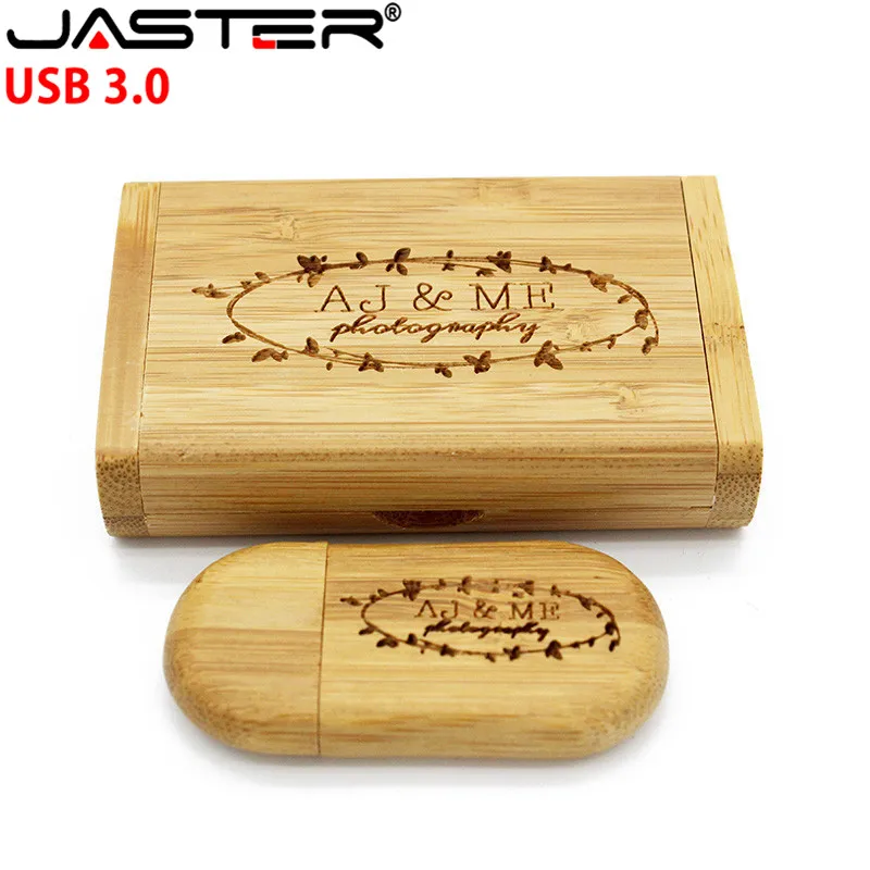 JASTER USB 3,0 Пользовательский логотип деревянный usb+ коробка ручка-накопитель 8 ГБ 16 ГБ 32 ГБ 64 Гб 128 ГБ USB флеш-накопитель Флешка карта памяти