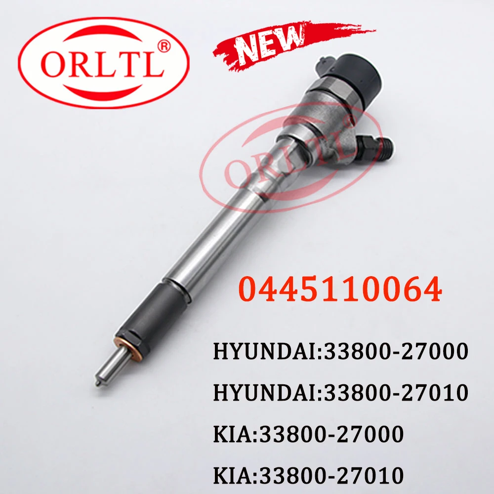 

Common Rail Injector 0445110064 33800-27000 Diesel Fuel Injector for HYUNDAI Santa FE 2.0 Matrix 1.5 CRDi Elantra 2.0 CRDi
